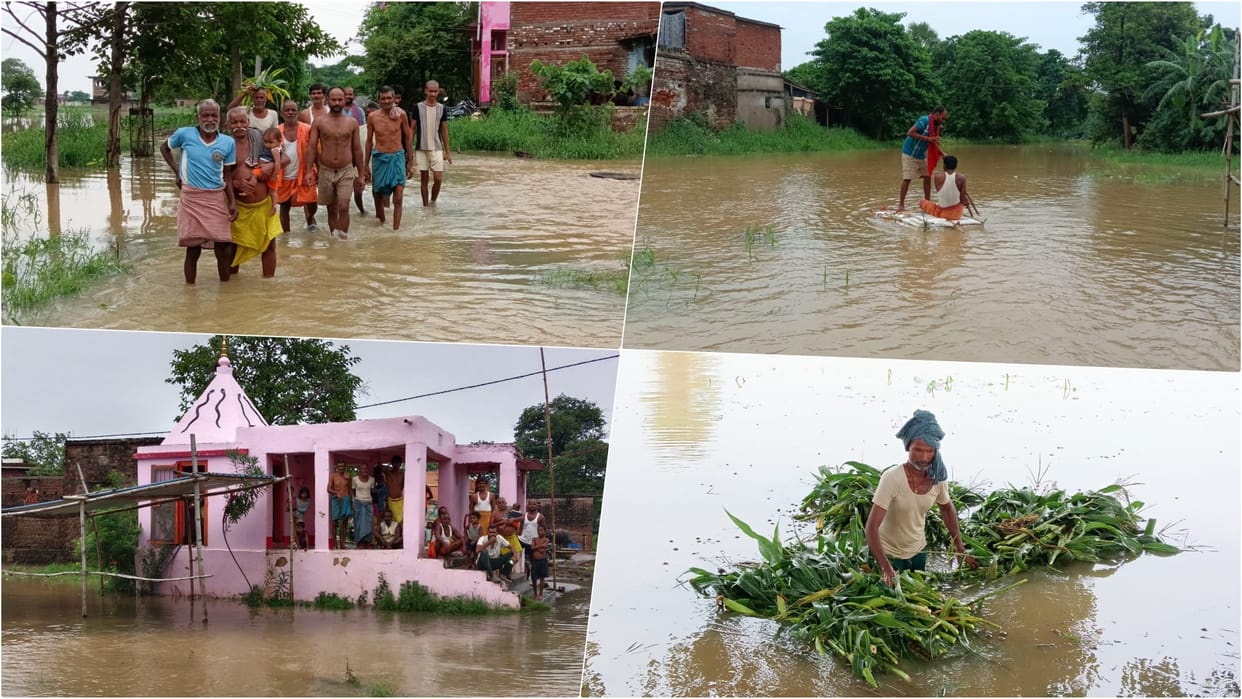 Bihar Flood: villages in Patna submerged due to rise in Ganges-Son river, water entered village of soldiers