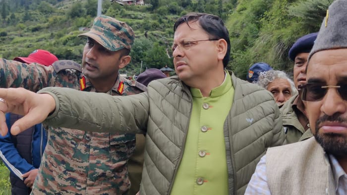 Uttarkashi CloudBurst Flood CM Pushkar Singh Dhami visited disaster affected areas in Dharali reviewed relief