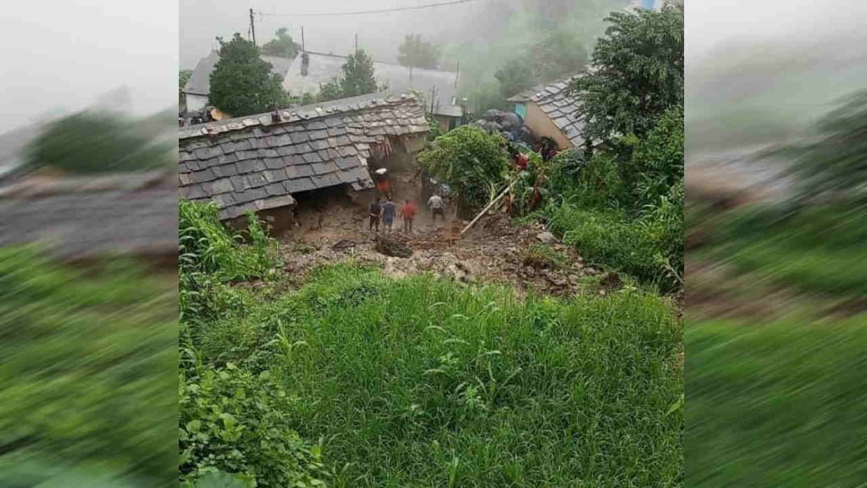 landslide in Uttarakhand Pauri Garhwal Two women died due to landslide in Burasi village many cattle also died