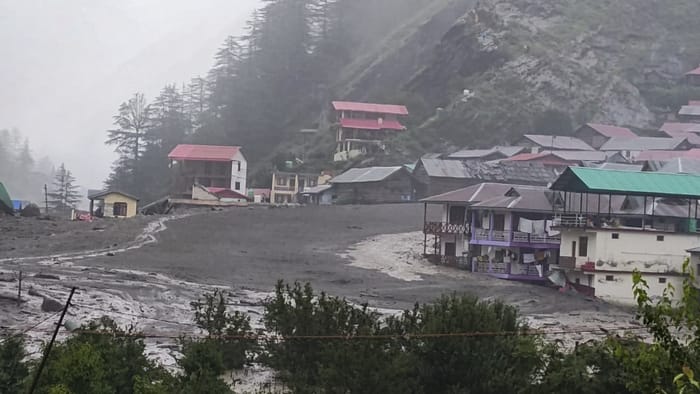 Cloud Burst in Uttarkashi Homes Buried Under Debris, Several Missing Amid Widespread Devastation
