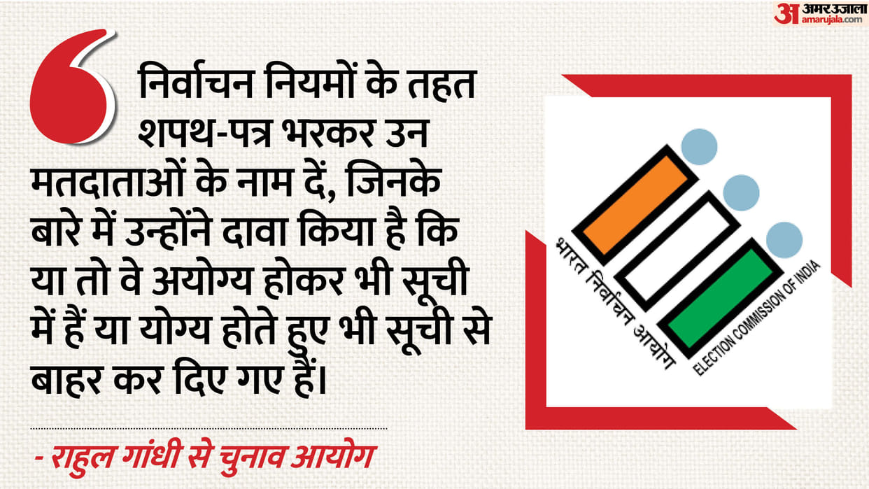 election comission reaction Lok Sabha LoP Rahul Gandhi press conference vote data theft