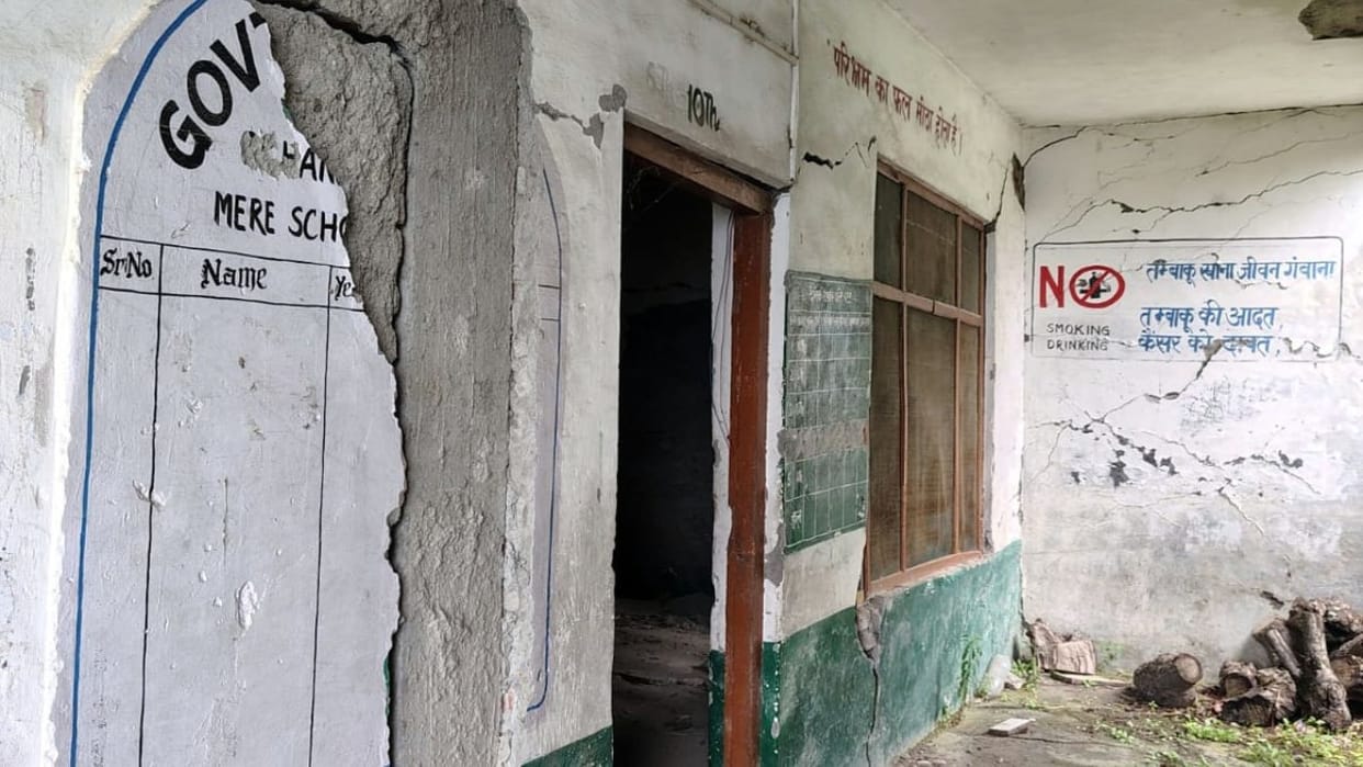 Government High School Chansari Kullu Five classes are running in a private building