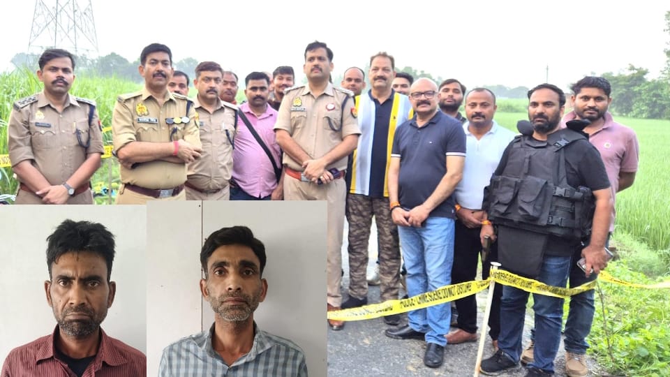 UP Police Encounter journalist Raghavendra Bajpai murder case Two shooters killed in encounter in Pisawan