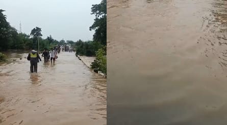 Mahoba Raipura Rapta overflowed due to heavy rain roads submerged 15 villages cut off from communication