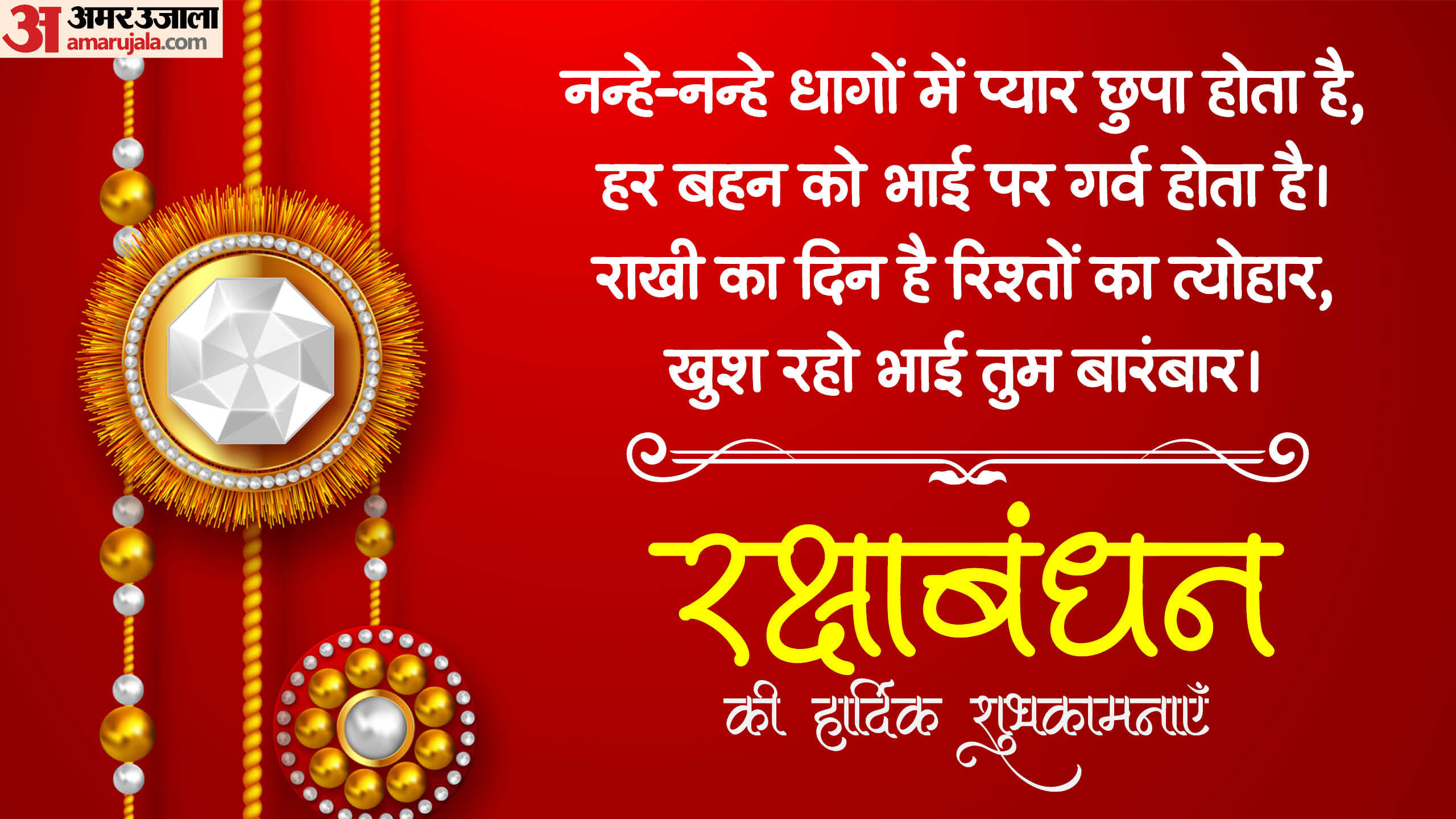 Happy Raksha Bandhan 2025 Wishes Images Quotes Whatsapp Facebook Status to Share Brother and Sister in Hindi