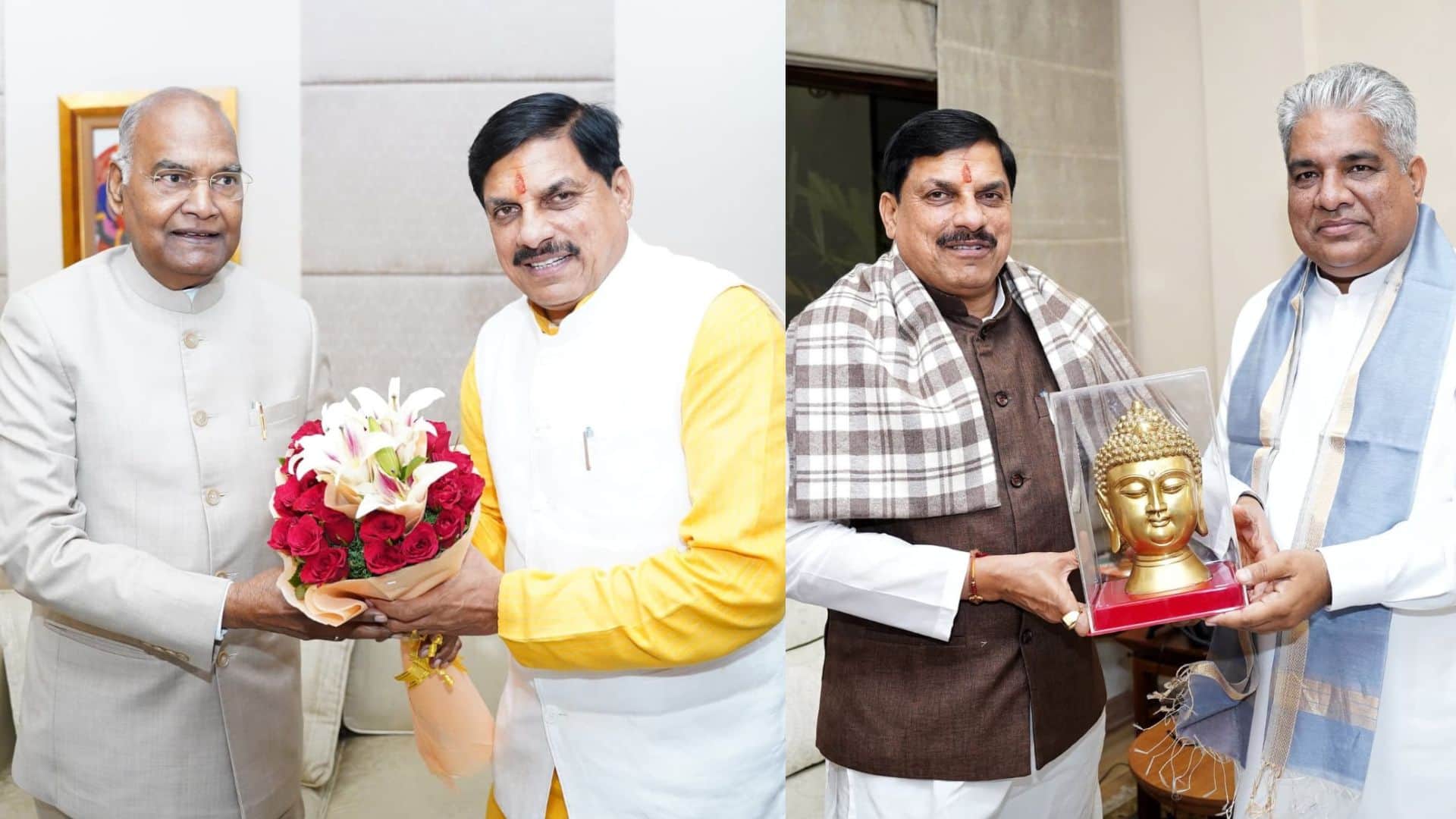 MP: CM met former President in Delhi, met Union Ministers and discussed development works