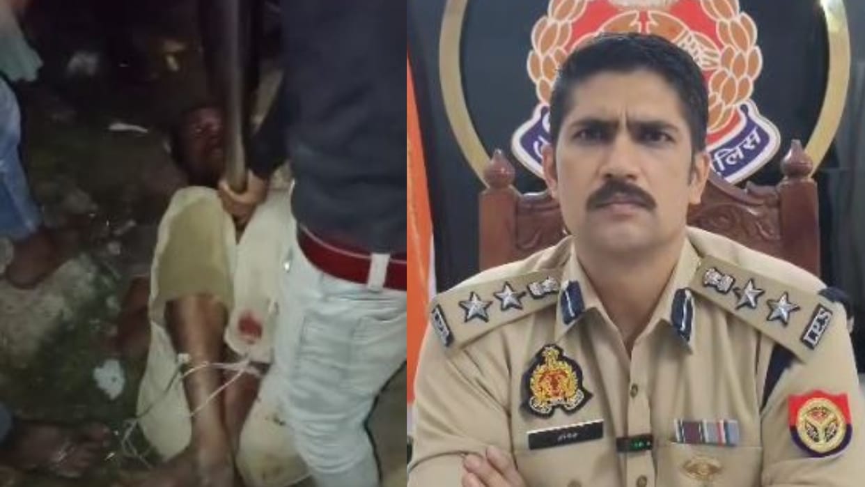 Villagers brutally beat up the youth thinking him to be a thief inspector suspended in Pilibhit
