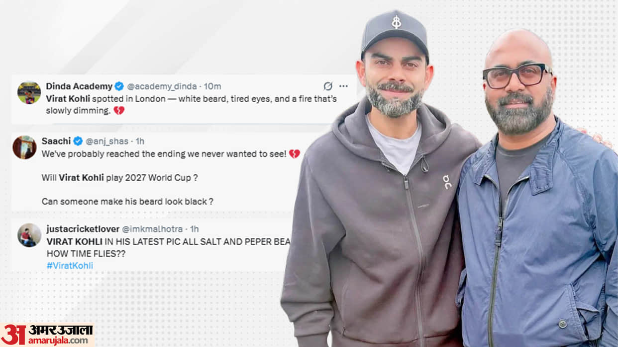 Virat Kohli spotted in London with greying beard sparking speculation among fans see reactions