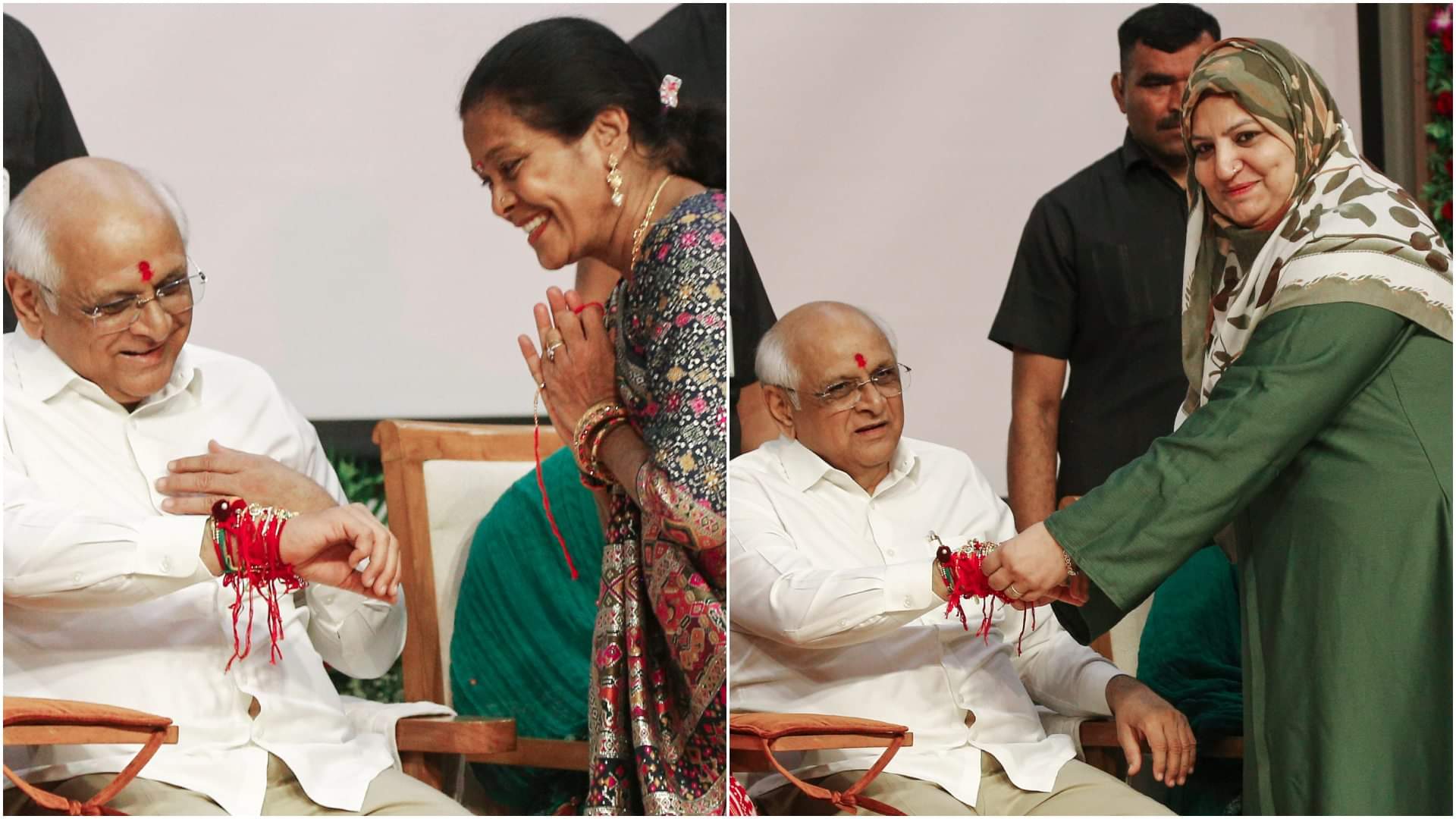 Raksha Bandhan: Sisters tie Rakhi on wrists of brothers; See Photos of Rakhi festival from political corridor