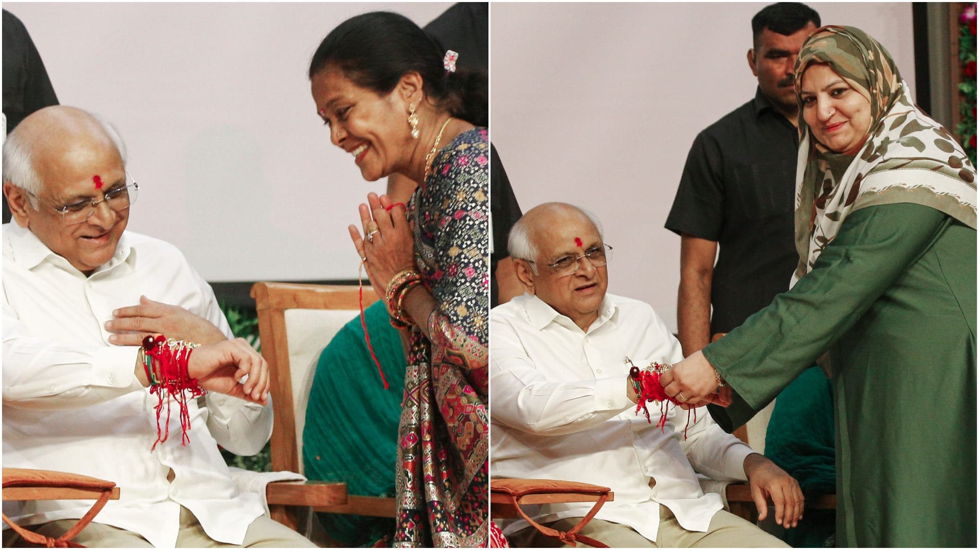 Raksha Bandhan: Sisters tie Rakhi on wrists of brothers; See Photos of Rakhi festival from political corridor