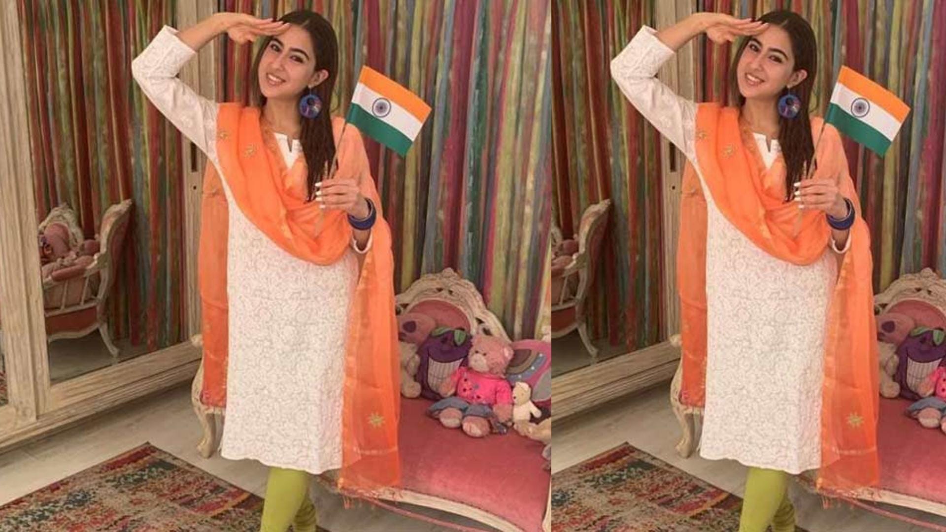 आउटफिट में तिरंगे के रंगों का इस्तेमाल करें