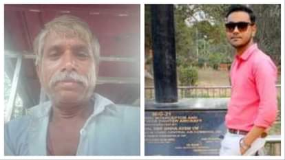 करंट लगने से मृत चाचा भतीजे राजेंद्र उर्फ नन्हें और सनी विश्वकर्मा।