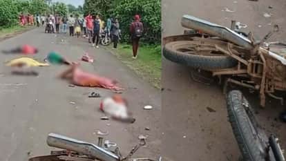 Road accident in Mandla on Raksha bandhan: Four killed in collision between two bikes MP Crime News