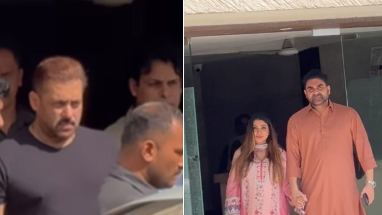 On Raksha Bandhan Celebrations Salman Khan Arbaaz Sohail And Father Salim Visit Alvira Agnihotri House