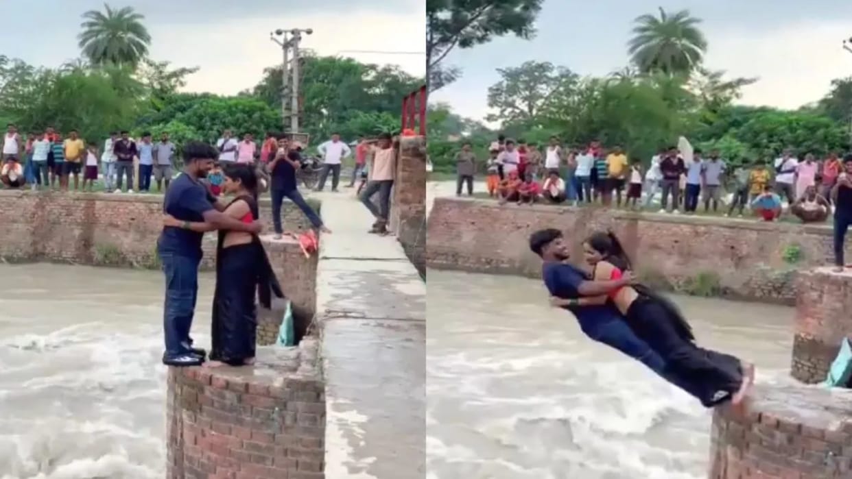 see what stupid things people do just for reels a new video goes viral on social media of a couple