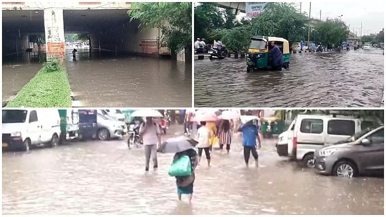 Waterlogging Due To Rain In Delhi On Rakshabandhan, Traffic Jams On The Roads – Amar Ujala Hindi News Live