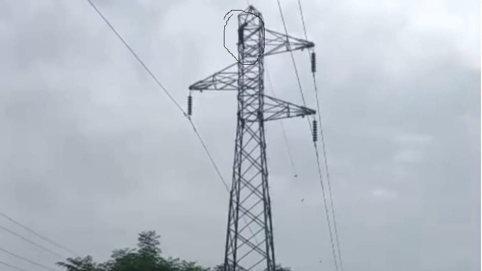 Young man climbed 70 feet high electric pole in Moga see video