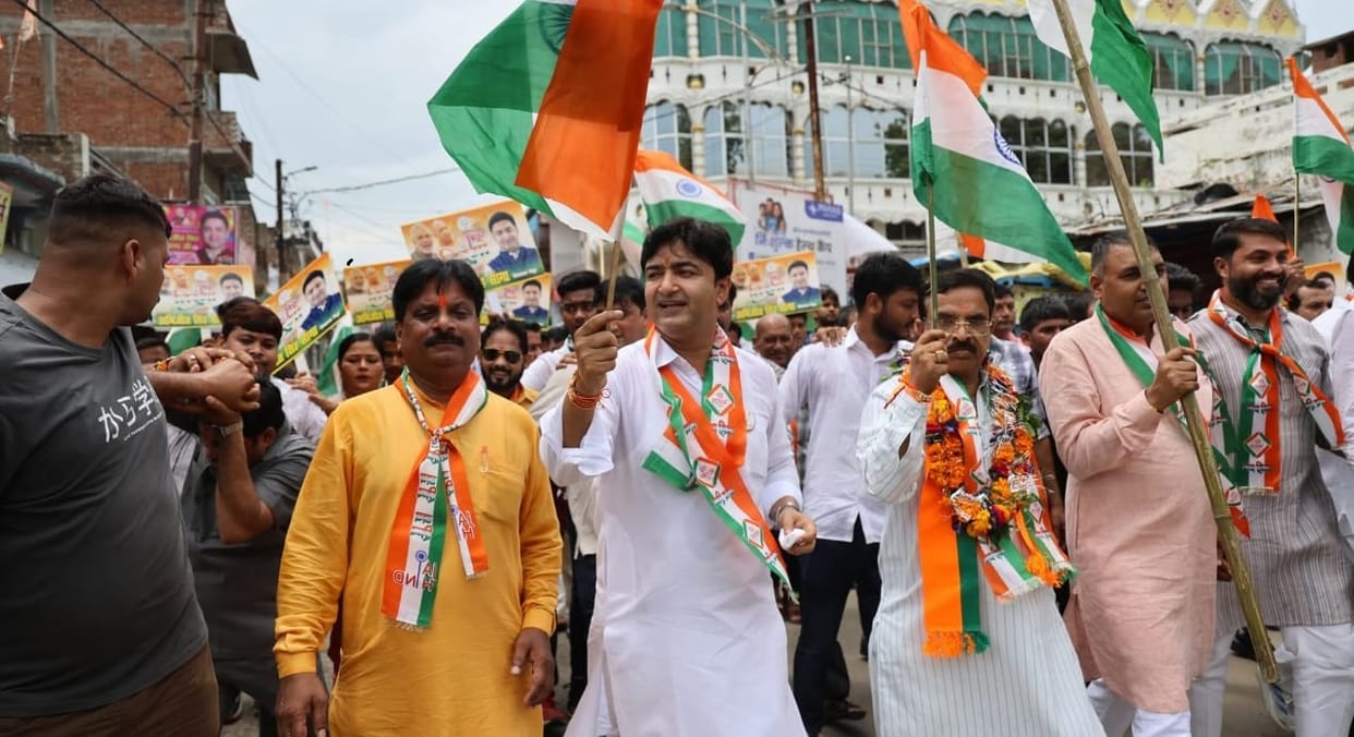 KanpurTiranga Yatra in Bithoor MLA Abhijit Singh Sanga said- New India is not going to bow down