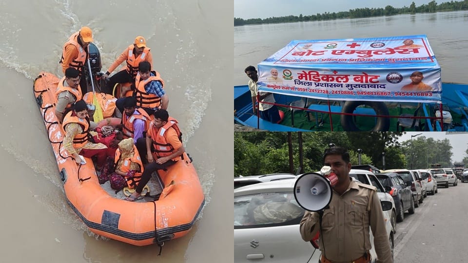 P: Ramganga's terrible form seen after 15 years, medical boat had to be run in Moradabad