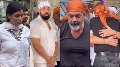Salman Khan: शेरा के पिता की प्रार्थना सभा में शामिल हुए बॉबी, गले मिलकर भावुक हुए सलमान के बॉडीगार्ड Mannara Chopra to Bobby Deol celebs at salman Khan bodyguard shera father sunder singh jolly prayer meet