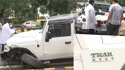 Thar car hit two people in Chanakyapuri Area of Delhi, One Person Died