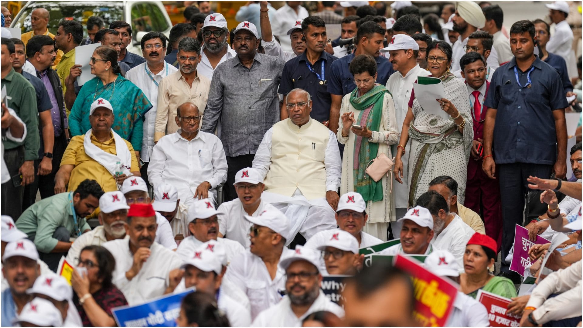Opposition MPs begin protest march from Parliament to EC office against voter roll revision in Bihar