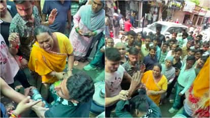 Rajsamand News: Youth caught snatching mobile in Nathdwara, woman taught him a lesson with slaps