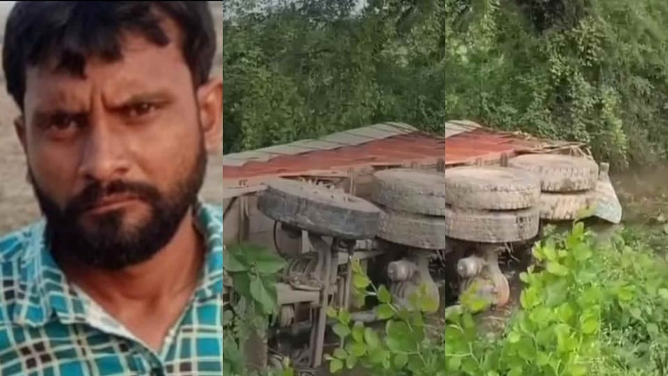 UP road accident driver dies in agony after getting stuck in truck cabin