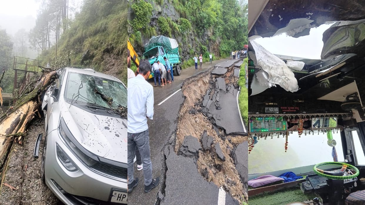 Himachal Weather: roads closed due to landslides in the state, highway collapsed in Chamba, stones fell fr