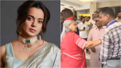 Kangana Ranaut reaction on Jaya Bachchan Viral video pushing a person trying to take a selfie with her