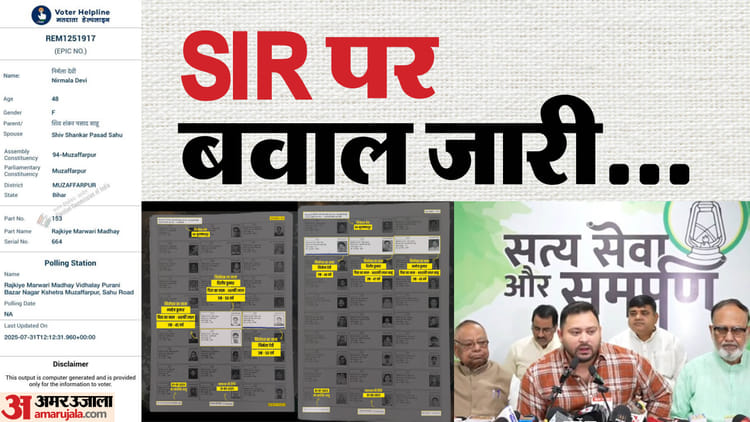 Bihar SIR: भाजपा नेत्री और उनके परिवार में दो EPIC के सबूत दिखाकर तेजस्वी बोले- वोट की डकैती कर रहा चुनाव आयोग