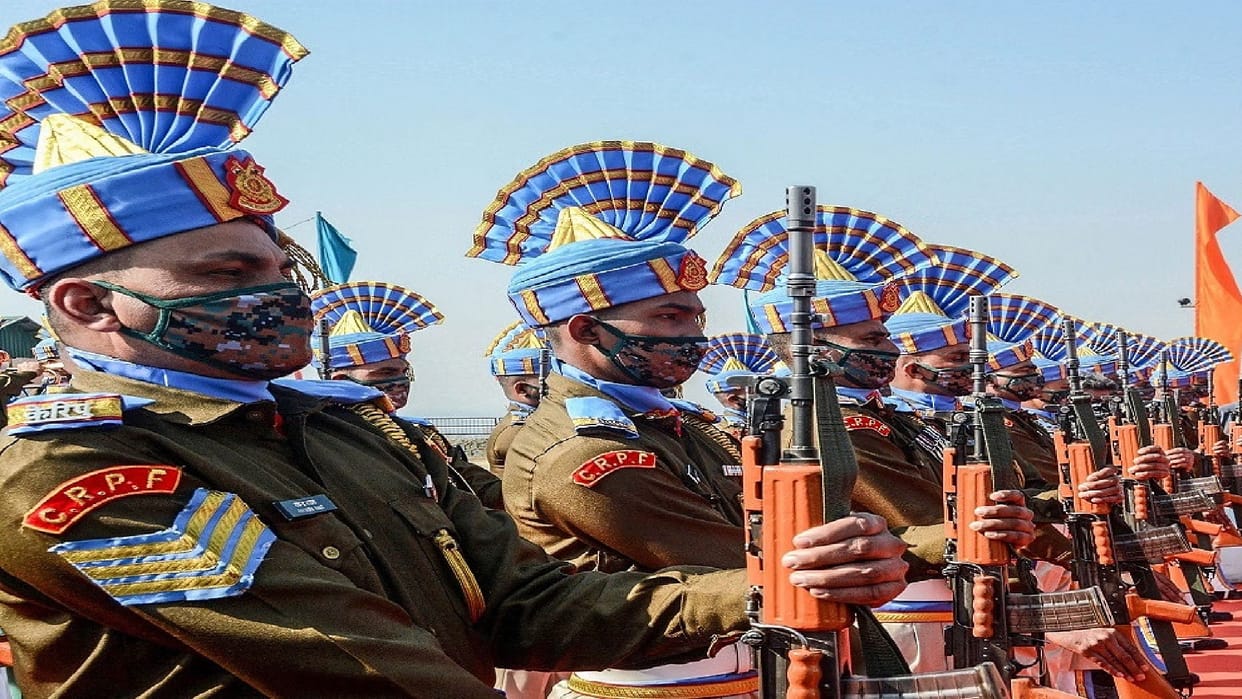 CRPF special band display at Marine Drive Raipur on 79th Independence Day