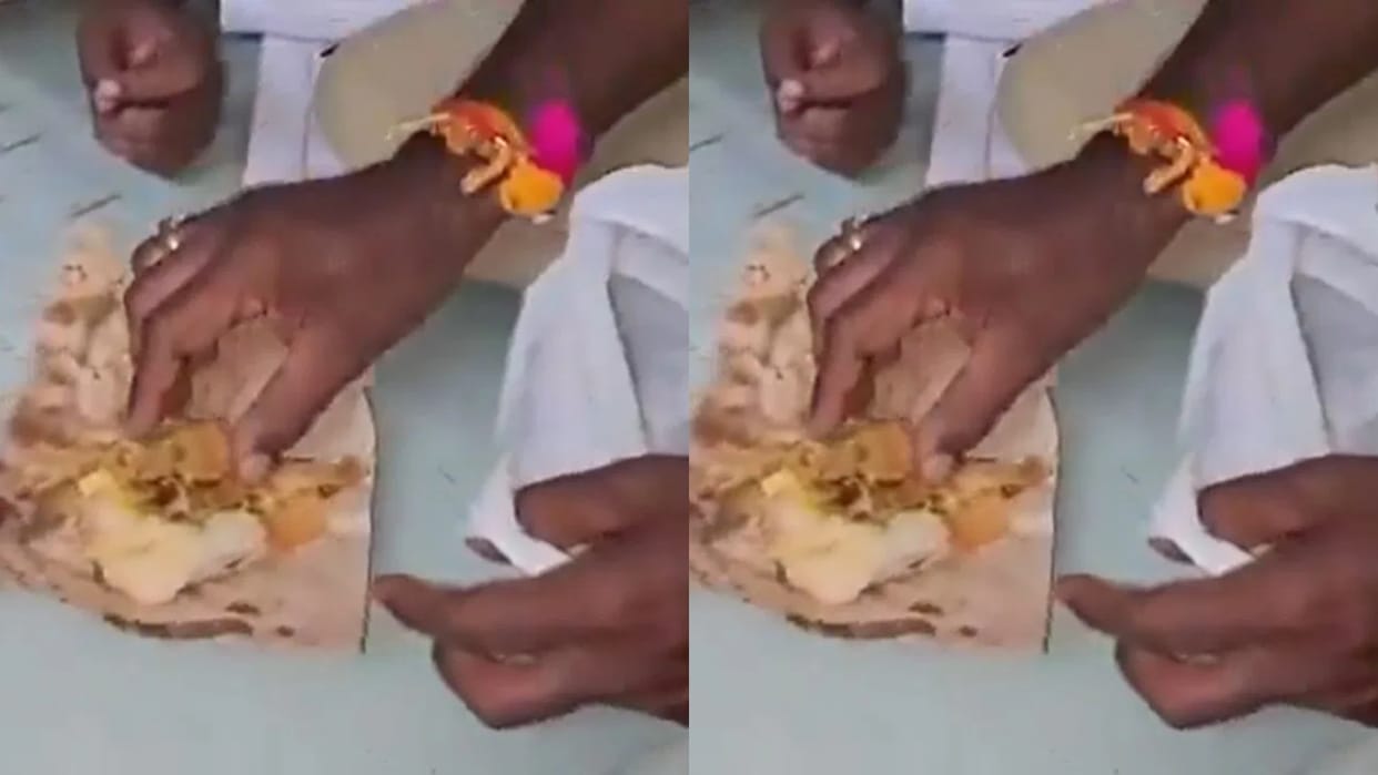 A dead snake was suddenly found in the food, people were left breathless Video goes Viral on Internet