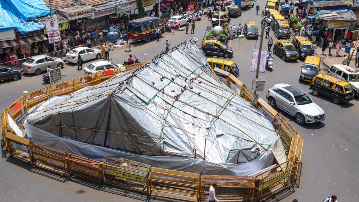 Maharashtra Protest support ban feeding pigeons workers Marathi organization detained