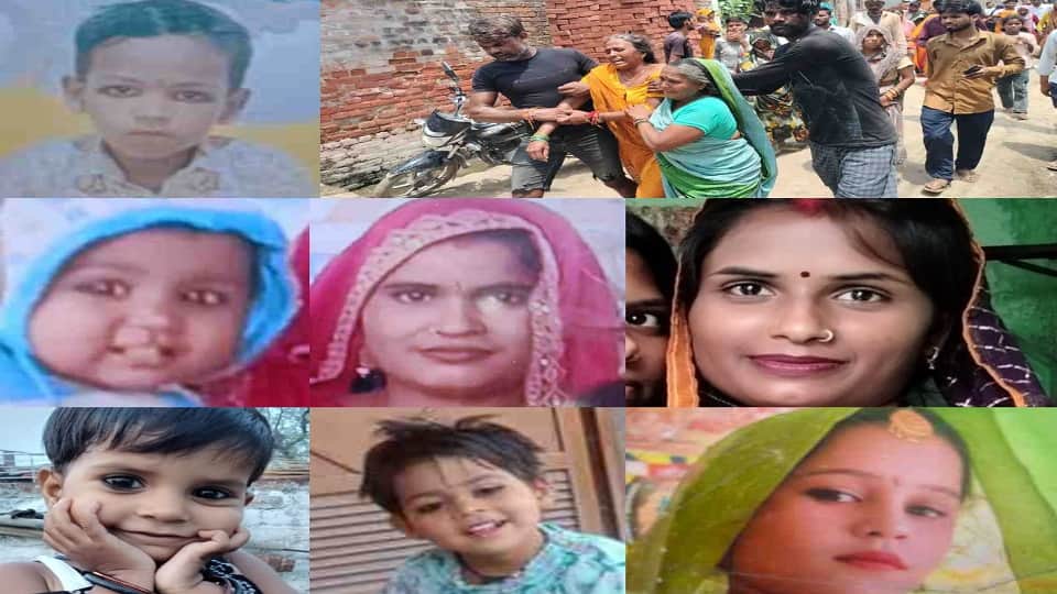 11 people including 7 children of etah died in road accident in Dausa in Rajasthan