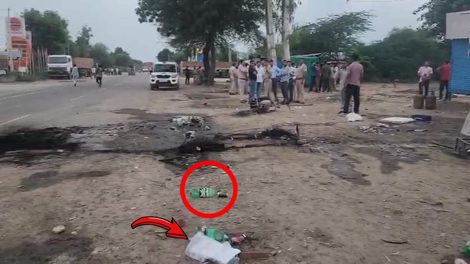 Nuh violence Fighting stone pelting and arson bikes and shops burnt bottles also thrown full story