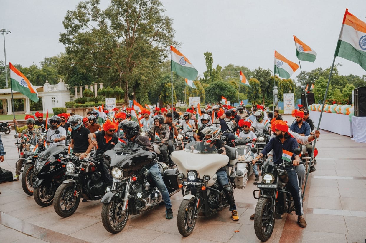 MP: Passion of patriotism was seen on the streets of the capital, more than 100 bikers joined the rally in tra