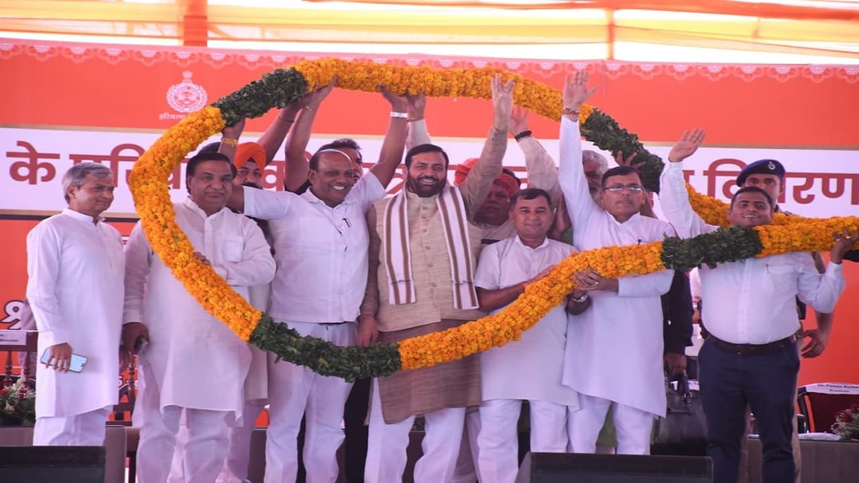 Kurukshetra: CM Saini targets the opposition, says Congress hatched a conspiracy