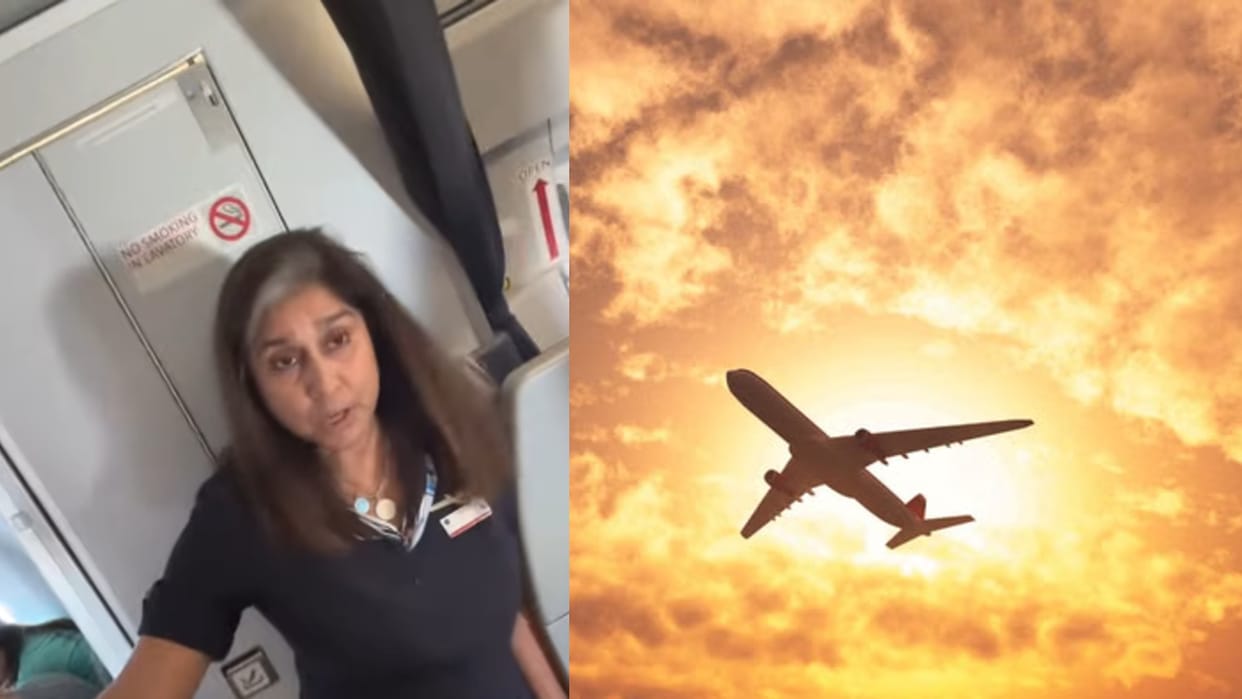 america plane toilet suspicion air hostess opened door discovers shocking scene vaping passenger in flight