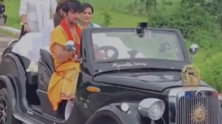 Baba Bageshwar Bullet Ride Dhirendra Shastri Ride Luxury Car And Bullet Chhatarpur News