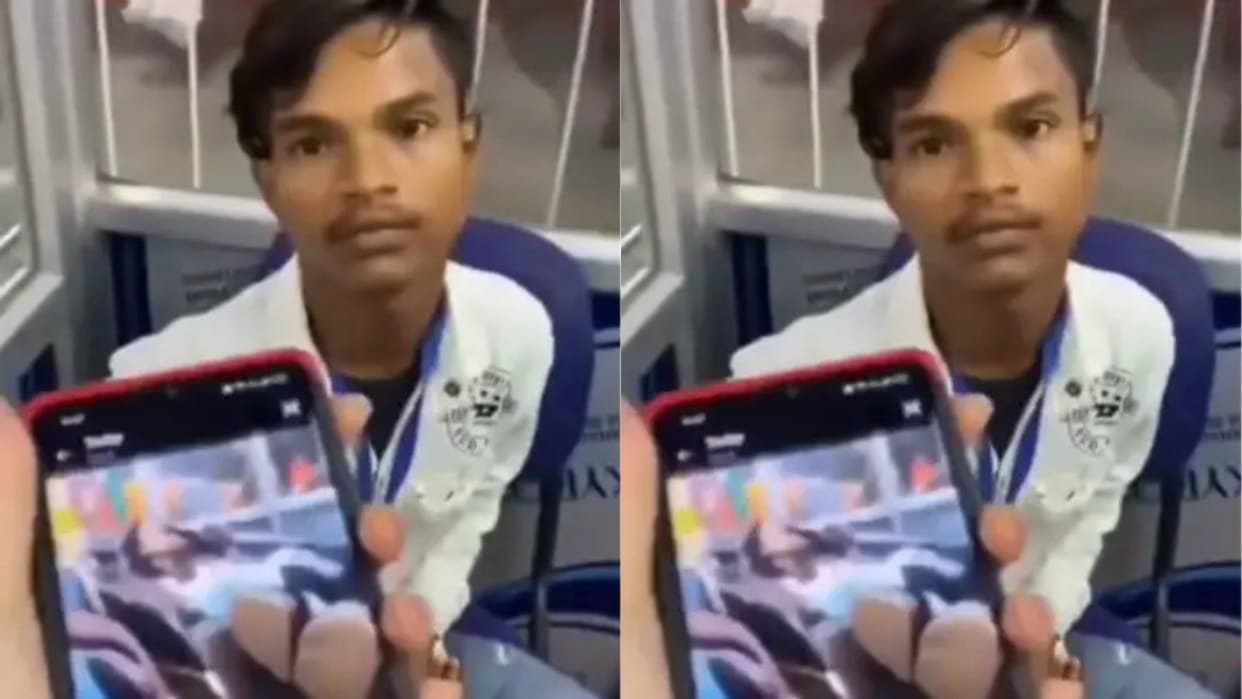 Woman was getting a massage at the railway station a man was secretly making a video know here