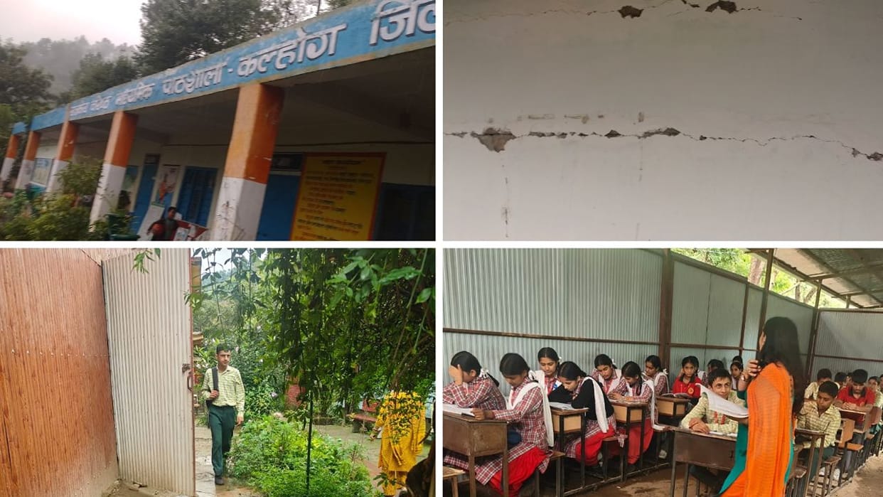 Government Senior Secondary School Kalhog Rooms are damaged Solan Himachal Pradesh