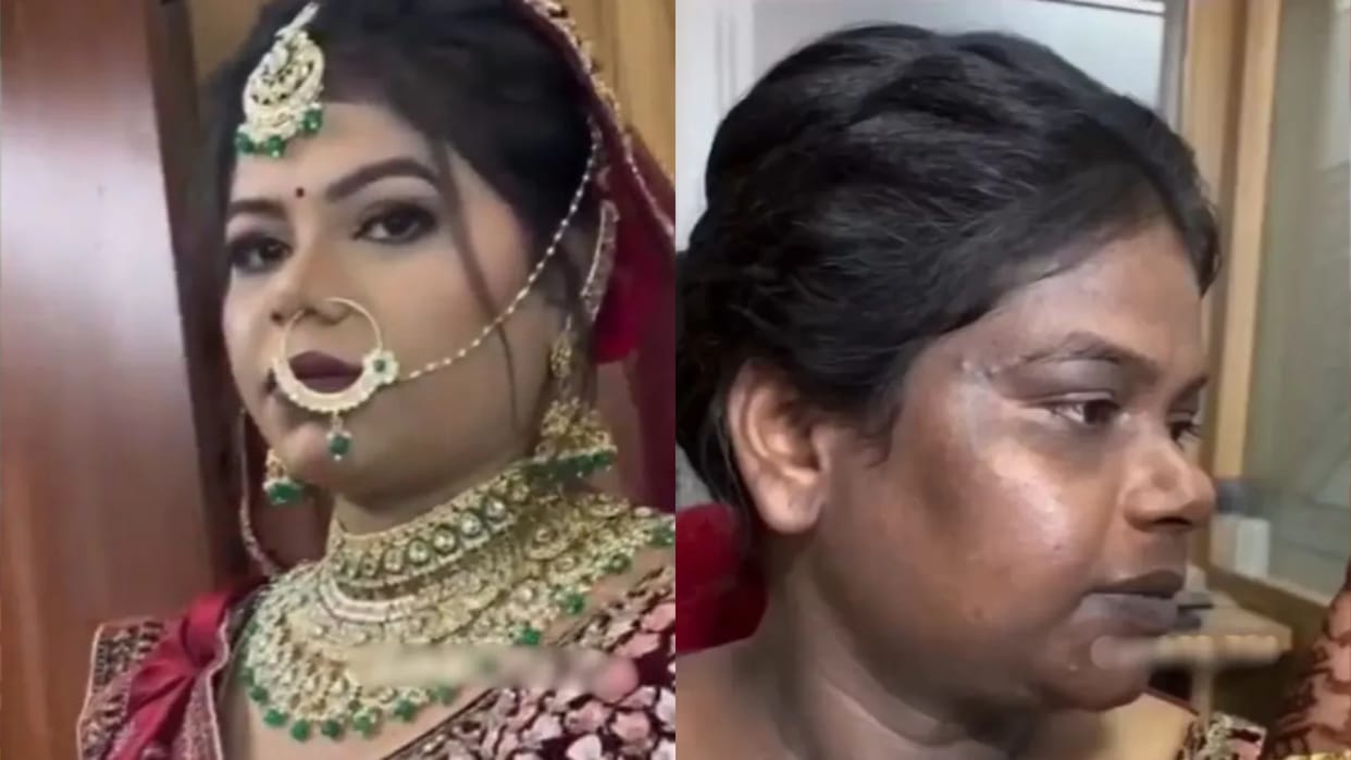 The parlor lady did such a makeover on the girl that it was difficult to recognize her Video goes Viral