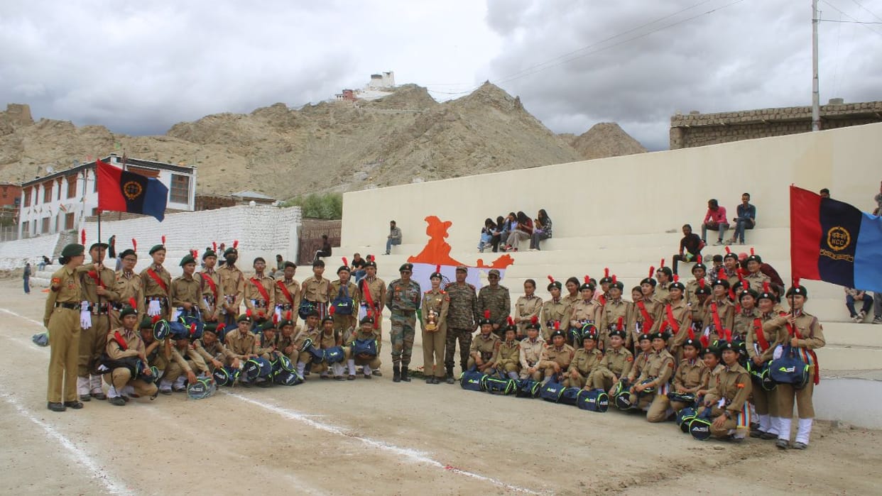 Leh News: NCC cadets' parade won hearts, Everest winner Abida Afreen honored on Independence Day