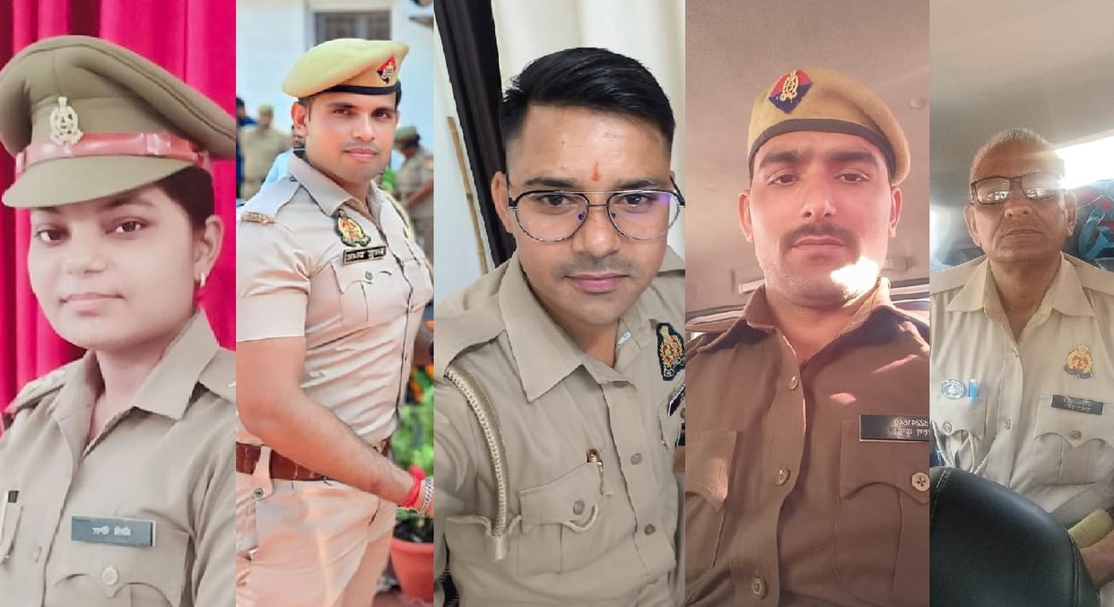Etawah Nine police personnel were honored for excellent service ADG gave them medals SSP congratulated