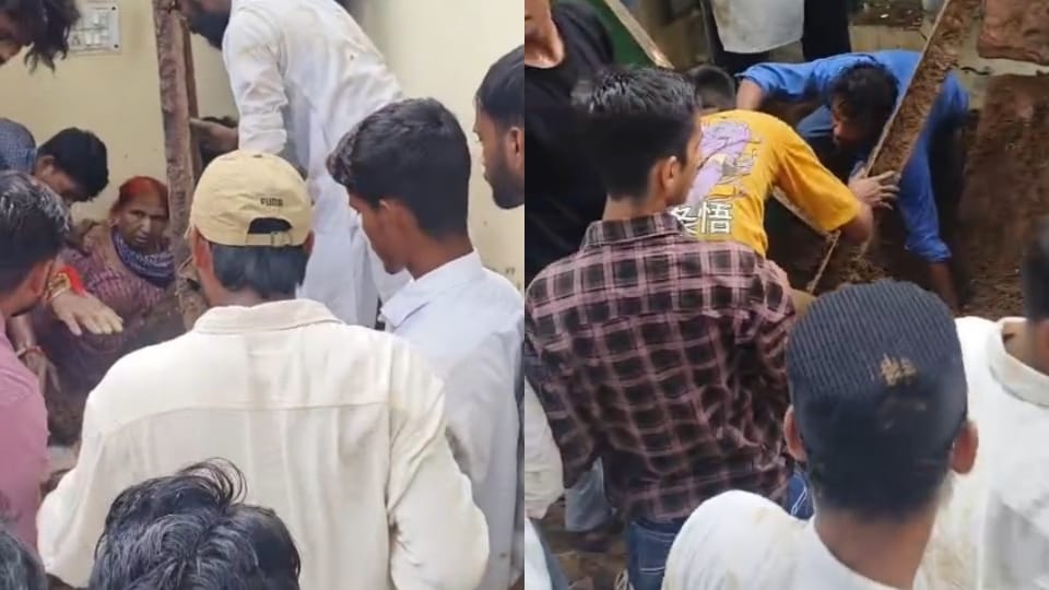 Roof of room of Dargah Sharif Patte Shah in Nizamuddin collapsed six died