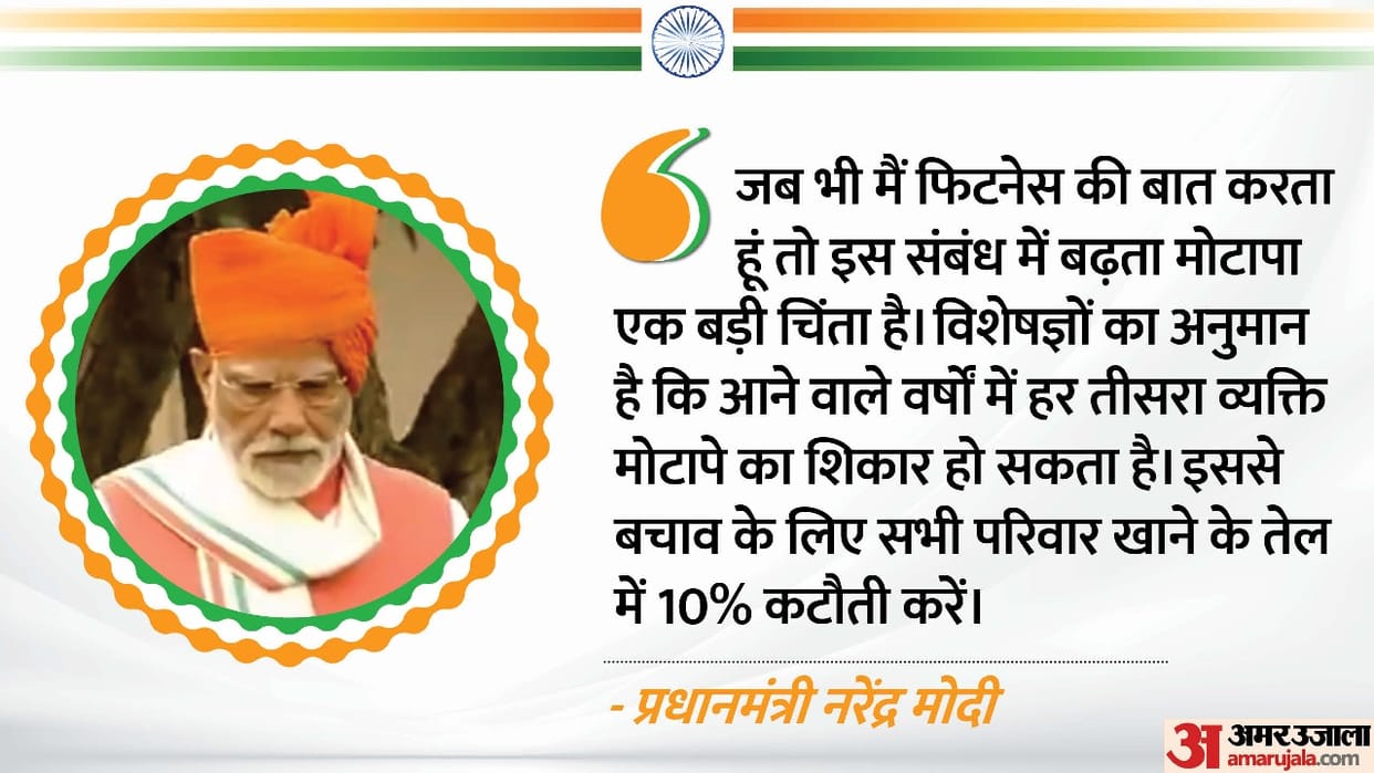 79th Independence Day PM Modi Urges nation to cut Cooking Oil Use by 10%