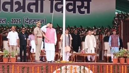Independence Day 2025 Uttarakhand CM Dhami attended parade In dehradun honored families of martyrs
