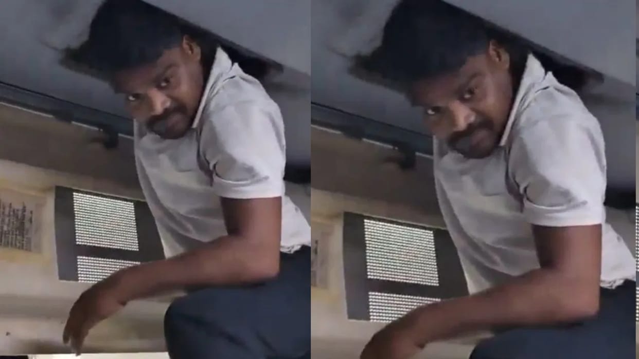 Amazing cleverness liquor bottles hidden in the AC duct of the train this is how it was exposed Video Viral