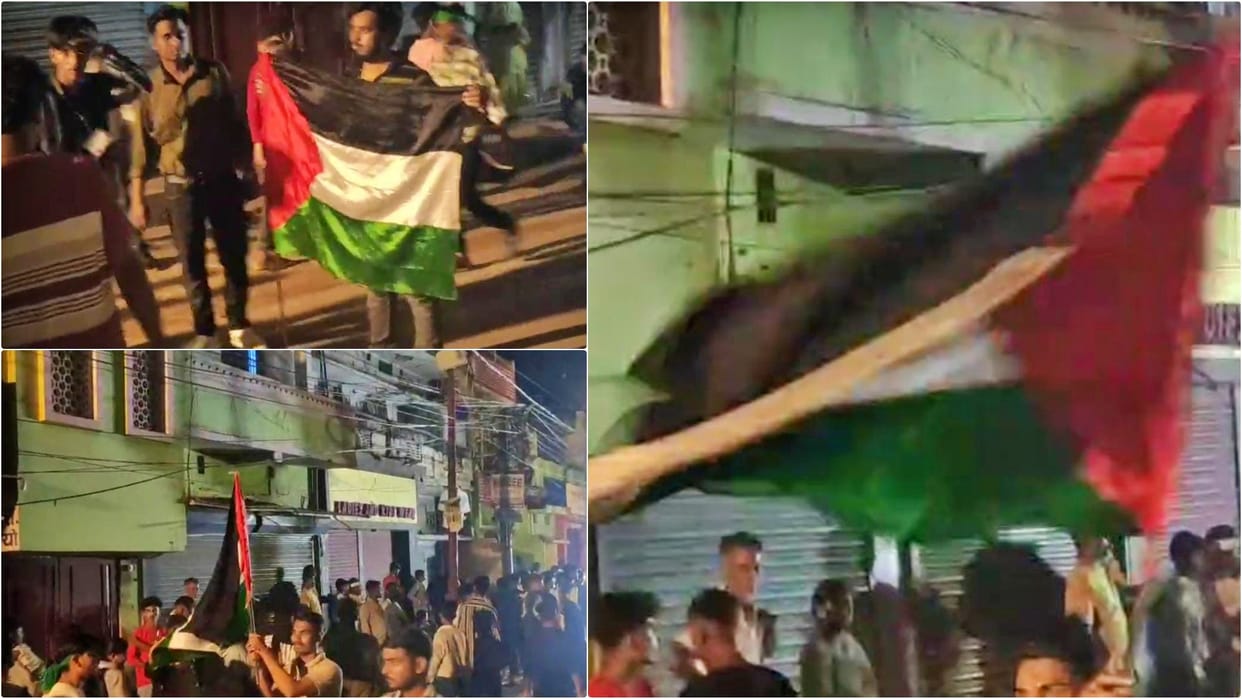 Bihar News: Chaos due to waving of Palestine flag in Chehlum procession in Munger, police investigation